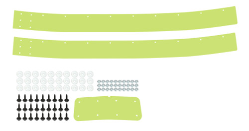 Air Valance - 2-Piece - Plastic - Fluorescent Yellow - Street Stock - Kit