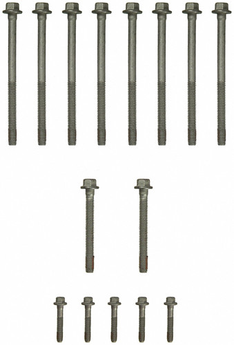 Cylinder Head Bolt Kit - Hex Head - Steel - Natural - GM LS-Series - Kit