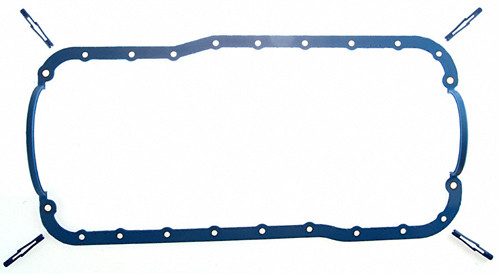 Oil Pan Gasket - 1-Piece - Steel Core Silicone Rubber - Small Block Ford - Each