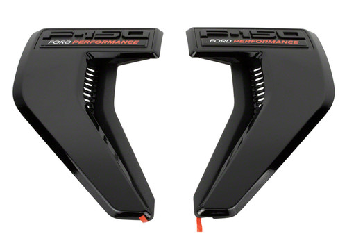 Exterior Trim - Fender Vent - Driver / Passenger Side - Snap-In - Plastic - Black - Ford Fullsize Truck 2021-26 - Pair