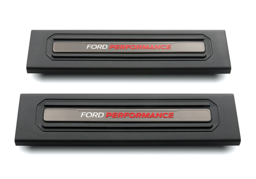 Interior Trim - Door Sill Plate - Snap-In - Ford Performance - Plastic - Black - 4 Door - Ford Midsize SUV 2021-26 - Pair