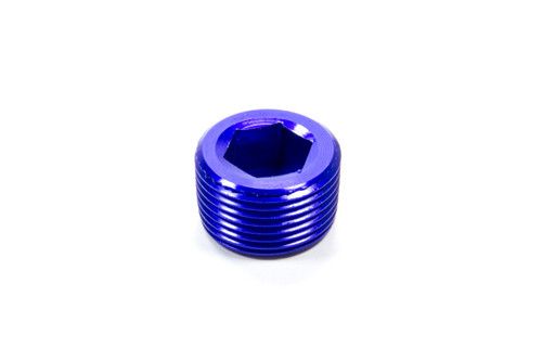 Fitting - Plug - 3/4 in NPT - Allen Head - Aluminum - Blue Anodized - Each