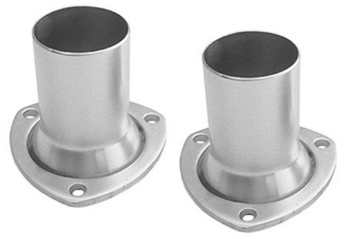 Collector Reducer - 3 in Inlet to 2.5 in OD Outlet - 3-Bolt Ball and Socket Flange - Hardware Included - Steel - Natural - Pair