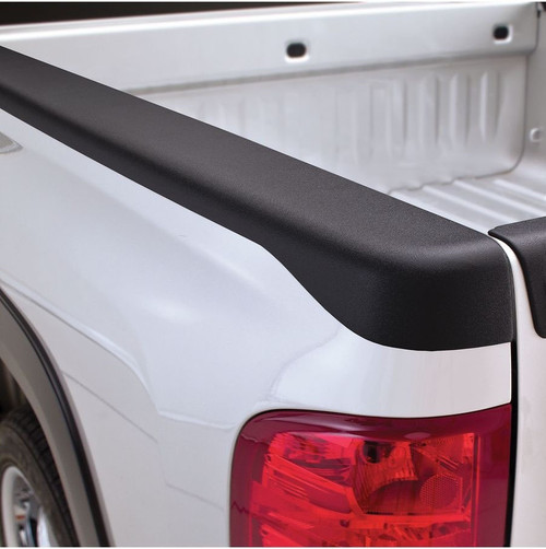 Bed Rail Cap - Smoothback - Plastic - Black - Foam Tape - 6 ft 4 in Bed - Dodge Ram Fullsize Truck 2002-09 - Pair