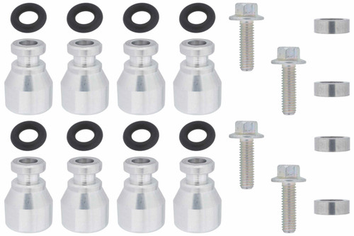 Fuel Injector Spacer - Aluminum - Natural - GM LS-Series - Set of 8
