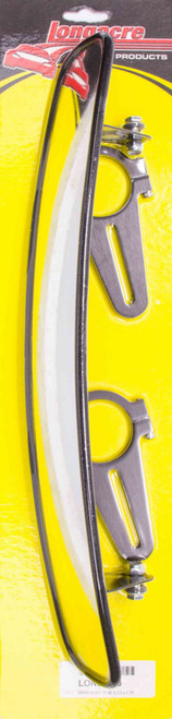 Mirror - Rear View - Wide Angle - 17 in Wide x 3 in Tall - Clamp-On - Aluminum / Plastic - Black - 1.75 in OD Tube - Kit