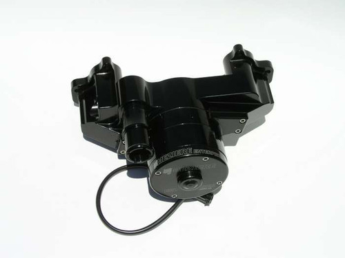 Water Pump - Electric - 100 Series - 1-1/4 in Hose Barb Inlet - Gaskets / Hardware / Wiring - Aluminum - Black Anodized - GM LS-Series - Kit