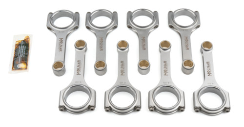 Connecting Rod - H-Beam - 6.123 in Long - 7/16 in Cap Screws - Billet Steel - Small Block Mopar - Set of 8