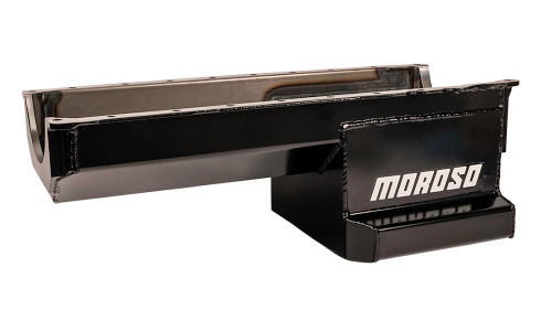 Engine Oil Pan - Street / Strip - Rear Sump - 6 qt - 8 in Deep - Steel - Black Powder Coat - 1-Piece Seal - Gen V / Gen VI - Big Block Chevy - Each