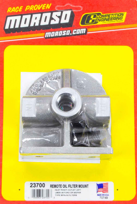 Oil Filter Mount - 1/2 in NPT Female Ports - Aluminum - Natural - Various Applications - Each