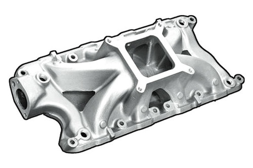 Intake Manifold - Hurricane - Square Bore - Single Plane - Aluminum - Natural - Small Block Ford - Each