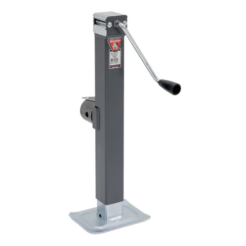 Trailer Jack - Bulldog - Manual - Sidewind - 15 in Of Travel - 8000 lb Capacity - Steel - Gray Paint - Each