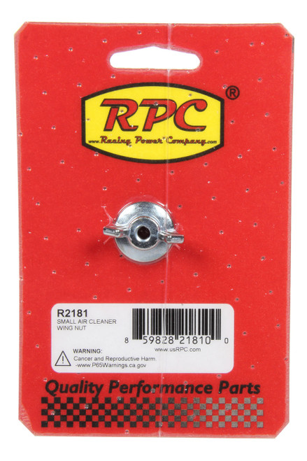 Air Cleaner Nut - Wing - 1/4-20 in Thread - Steel - Chrome - Each