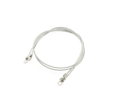 Hood Pin Lanyard Cable - 24 in Long - Steel - Coated - Hairpin Style Hood Pins - Pair