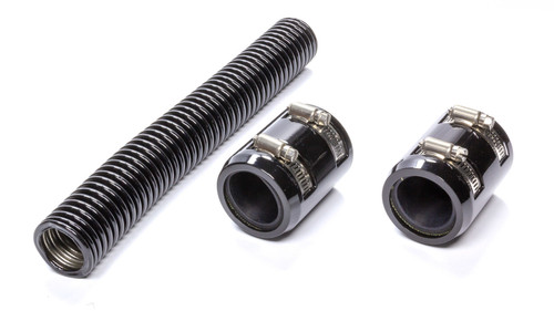 Radiator Hose Kit - 36 in Long - Black End Caps - Stainless - Black - Kit