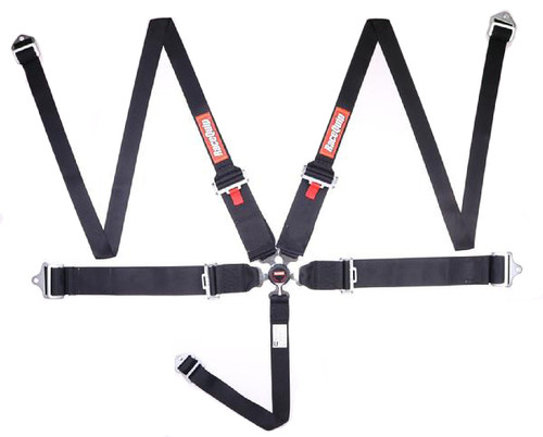 Harness - 5 Point - Camlock - SFI 16.1 - Pull Down Adjust - Bolt-In / Wrap Around - Individual Harness - Black - Kit