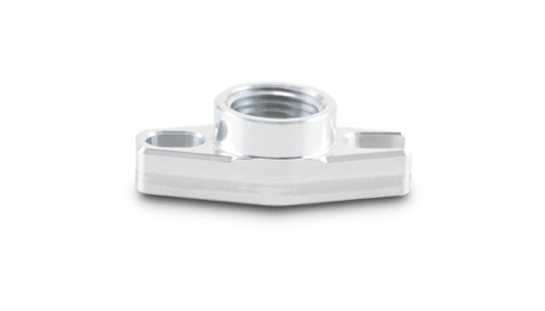 Turbo Oil Drain Flange - 1/2 in NPT Female - Hardware Included - Aluminum - Natural - Various Garrett / Borg Warner Applications - Each