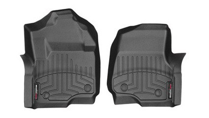 Floor Liner - Front - Plastic - Black / Textured - Ford Fullsize Truck 2017 - Pair
