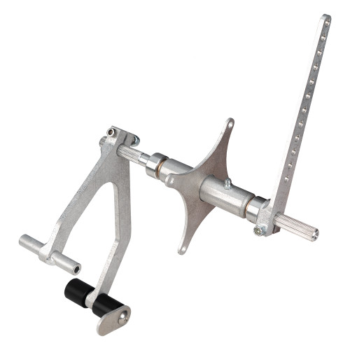 Pedal Assembly - Gas - Chassis Mount - Adjustable - Tubular - Aluminum - Polished - Sprint Car - Each