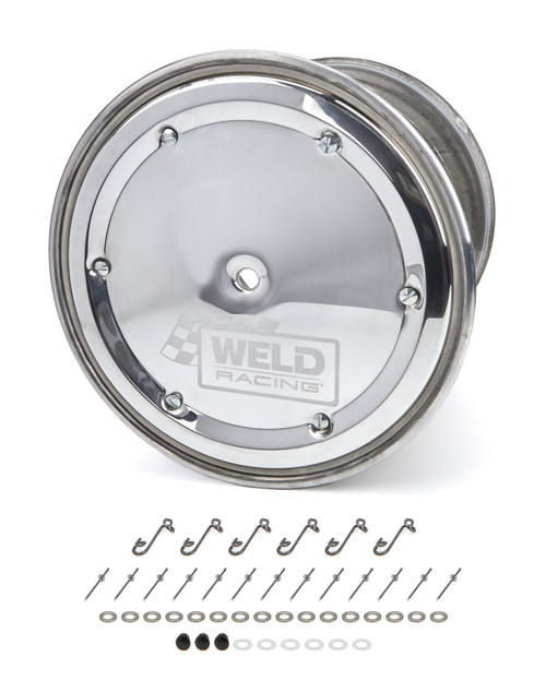 Wheel - Wide 5 XL - 15 x 14 in - 5.000 in Backspace - Wide 5 Bolt Pattern - Inner Beadlock - Cover Included - Aluminum - Polished - Each