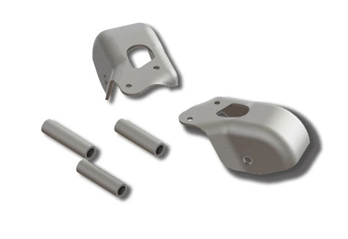 Control Arm Bracket - Bolt-On - Lower - Bushings Included - Steel - Natural - GM A-Body 1968-72 - Pair