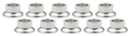 Tapered Spacer - 1/2 in ID - 1/2 in Thick - Aluminum - Natural - Universal - Set of 10
