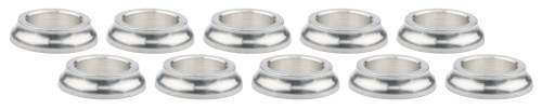Tapered Spacer - 5/8 in ID - 1/4 in Thick - Aluminum - Natural - Universal - Set of 10