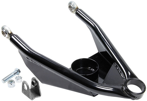 Control Arm - Tubular - Round Tube - 3/4 in Rod End - Driver Side - Lower - Press-In Ball Joint - Steel - Black Powder Coat - GM A-Body 1964-72 - Each