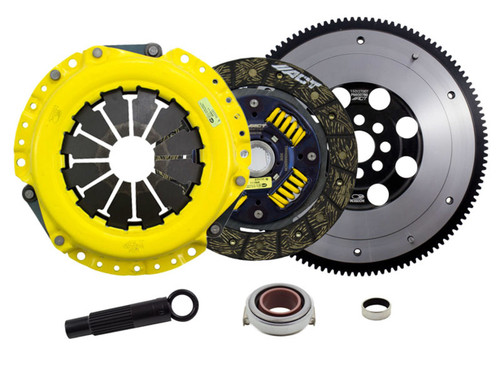 Clutch Kit - Heavy Duty Performance Street - Single Disc - 8.4 in Diameter - 1-1/32 in x 24 Spline - Sprung Hub - Organic - Flywheel Included - Honda Accord / Acura TSX / ILX 2003-15 - Kit