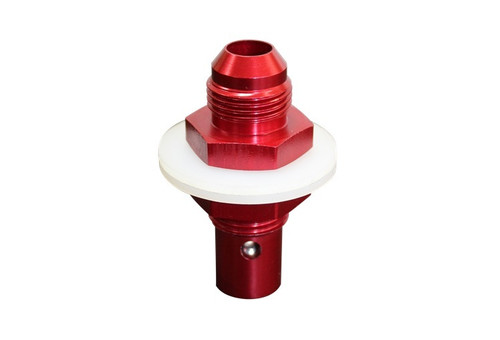 Roll Over Valve - Vent - Internal - Check Valve - 8 AN Male Outlet - Nylon Washers - Aluminum - Red Anodized - Each