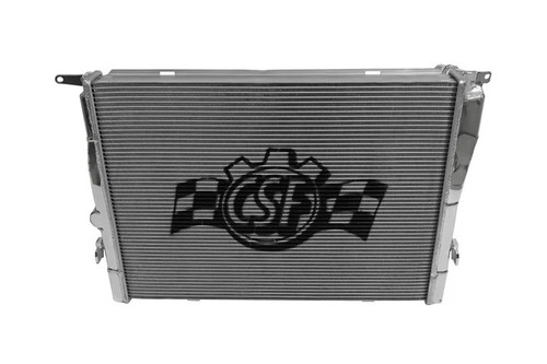 Radiator - 23.625 in W x 18.062 in H x 1.25 in D - Single Pass - Driver Side Inlet - Passenger Side Outlet - Aluminum - Polished - BMW E82 / E88 / E89 / E9X 2006-13 - Each