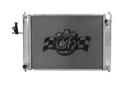 Radiator - 25.875 in W x 17.625 in H x 1.563 in D - Triple Pass - Passenger Side Inlet - Driver Side Outlet - Manual Transmission - Aluminum - Polished - Nissan 370Z 2009-20 / Infiniti G37 2008-13 - Each