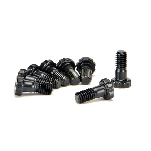 Pressure Plate Bolt Kit - 5/16-18 in Thread - 12-Point Head - Steel - Black Zinc Coated - Mopar V8 / V10 - Set of 8