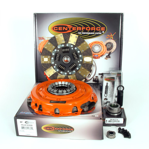 Clutch Kit - Dual Friction - Single Disc - 10.4 in Diameter - 1-1/8 in x 26 Spline - Sprung Hub - Organic / Carbon - Ford Mustang 1979-2001 - Kit