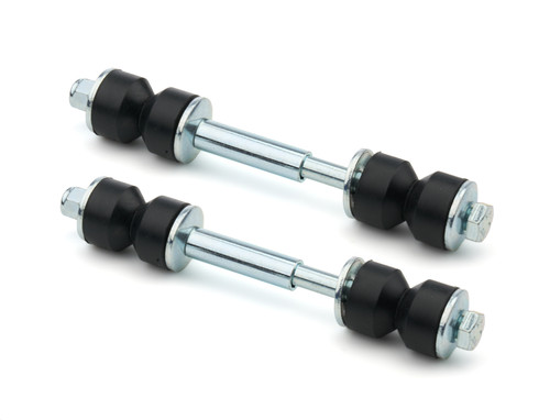 End Link - Front - Steel / Rubber - Zinc Oxide / Black - Ford Mustang 1968-73 - Pair