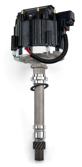 Distributor - Magnetic Pickup - Locked Advance - HEI Style Terminal - Black - Chevy V8 - Each