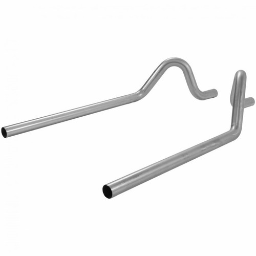 Exhaust Tailpipe - Builder Series - 2.5 in Diameter - Steel - Aluminized - Chevy Fullsize Car 1955-57 - Pair
