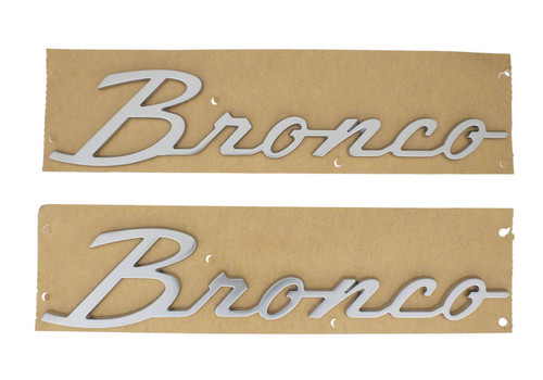 Emblem - Bronco - Fender Badge - Plastic - Silver - Ford Midsize SUV 2021-26 - Pair