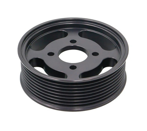 Supercharger Pulley - Serpentine - 3.9 in OD - 8-Rib - Aluminum - Black Anodized - Magnuson 2.3L - Each