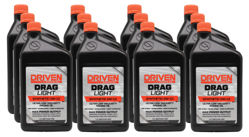 Motor Oil - Drag Light - 0W10 - Synthetic - 1 qt - Set of 12