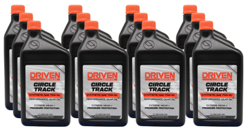Gear Oil - Circle Track - 75W90 - Synthetic - 1 qt Bottle - Set of 12