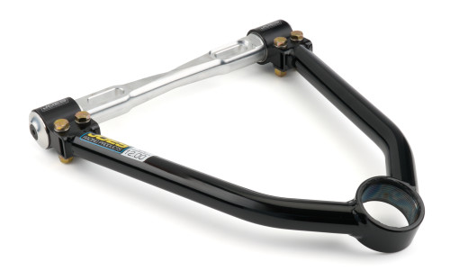 Control Arm - Tubular - Slotted Bearing Style - Upper - 12 in Long - 20 Degree - Screw-In Ball Joint - Aluminum / Steel - Black Powder Coat - Each