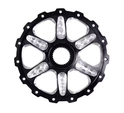 Wheel Center Section - 36 Spline - Aluminum - Black Anodized / Machined - 13 in Wheel - Each