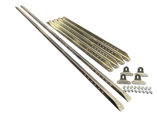 Body Brace - Door / Quarter Panel Supports - Predrilled - Mounting Tabs / Hardware Included - Aluminum - Natural - Kit