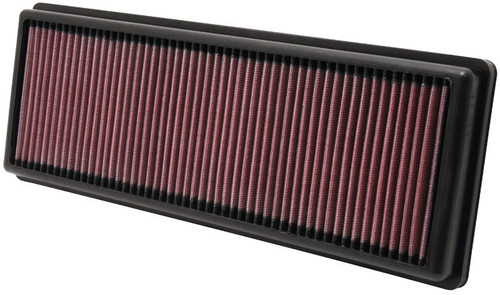 Air Filter Element - High-Flow - Panel - 14.875 x 5.313 in - 1.125 in Tall - Reusable Cotton - Red - Fiat 500 2012-17 - Each