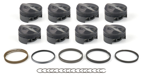 Piston and Ring - PowerPak - Forged - Dome - 4.310 in Bore - 1.270 in Compression Height - 1.5 x 1.5 x 3.0 mm Ring Grooves - Plus 48.oo cc - Big Block Chevy - Kit