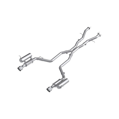 Exhaust System - Armor Lite - Cat-Back - 3 in Diameter - 5 in Dual Polished Tips - Aluminized - Natural - Mopar Gen III Hemi - Dodge Midsize SUV 2011-26 - Kit