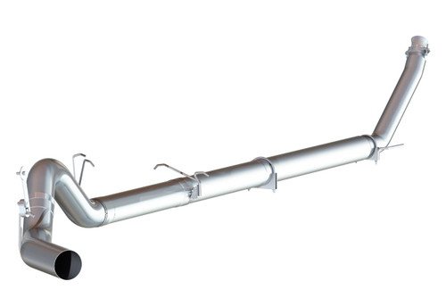 Exhaust System - PLM Series - Turbo-Back - 5 in Diameter - Stainless Tip - Steel - Aluminized - 2500 / 3500 - Dodge Cummins - Dodge Ram Fullsize Truck 1994-2002 - Kit