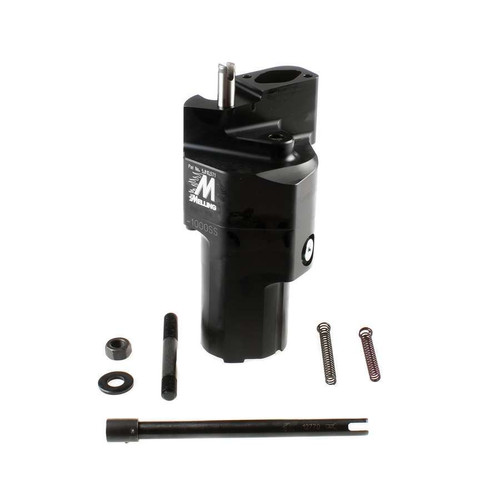 Oil Pump - Wet Sump - High Volume - Standard Pressure - 10 in Deep Pan - Aluminum - Black Anodized - Big Block Chevy - Each