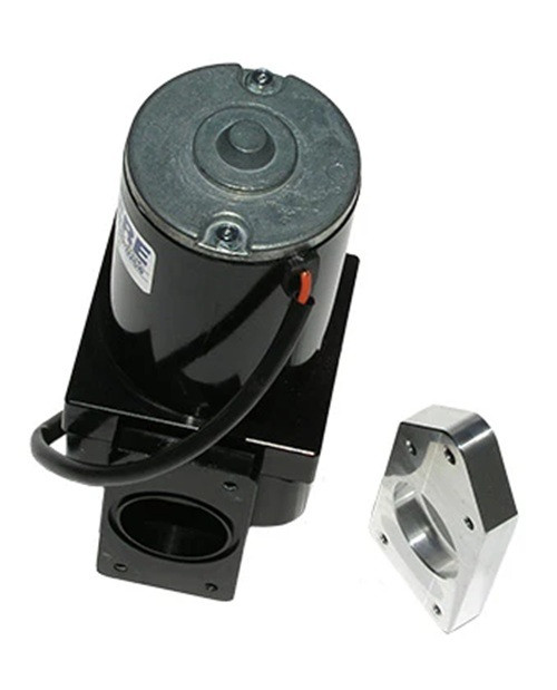 Water Pump - Electric - Radiator Mount - 12 AN Female Inlet - 12 AN Female Outlet - Aluminum - Black Anodized - Universal - Kit
